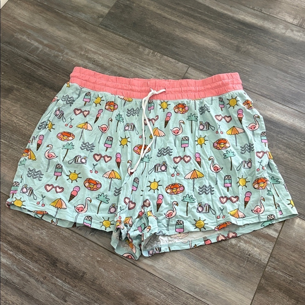 Little Sleepies Pool Party Women’s Pajama Shorts Medium